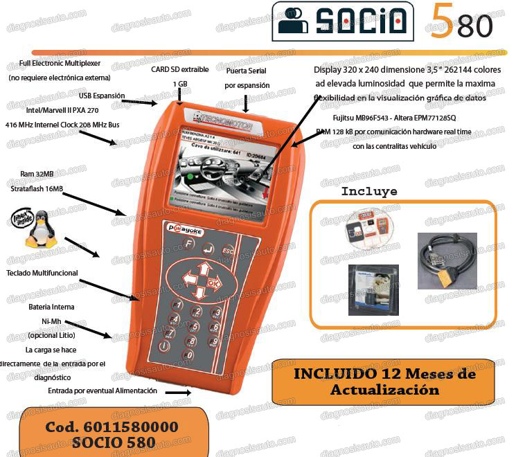 DIAGNOSIS CAMIONES TECNOMOTOR SOCIO 580
